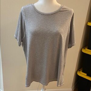 Striped Black and White Women's Top